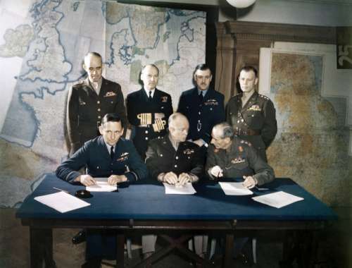 Meeting of the Allied Commanders planning D-Day, World War II free photo